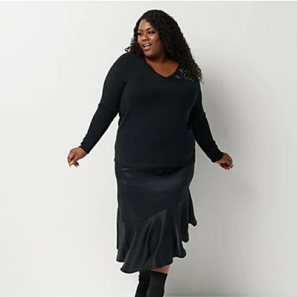 Jason Wu satin matte skirt